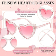 ÉÌƷͼƬ 26 | B0B8R3G4T8 | FEISEDY Love Heart Shaped Sunglasses for Women Trendy Retro Cat Eye Mod Style Stylish Glasses B2336