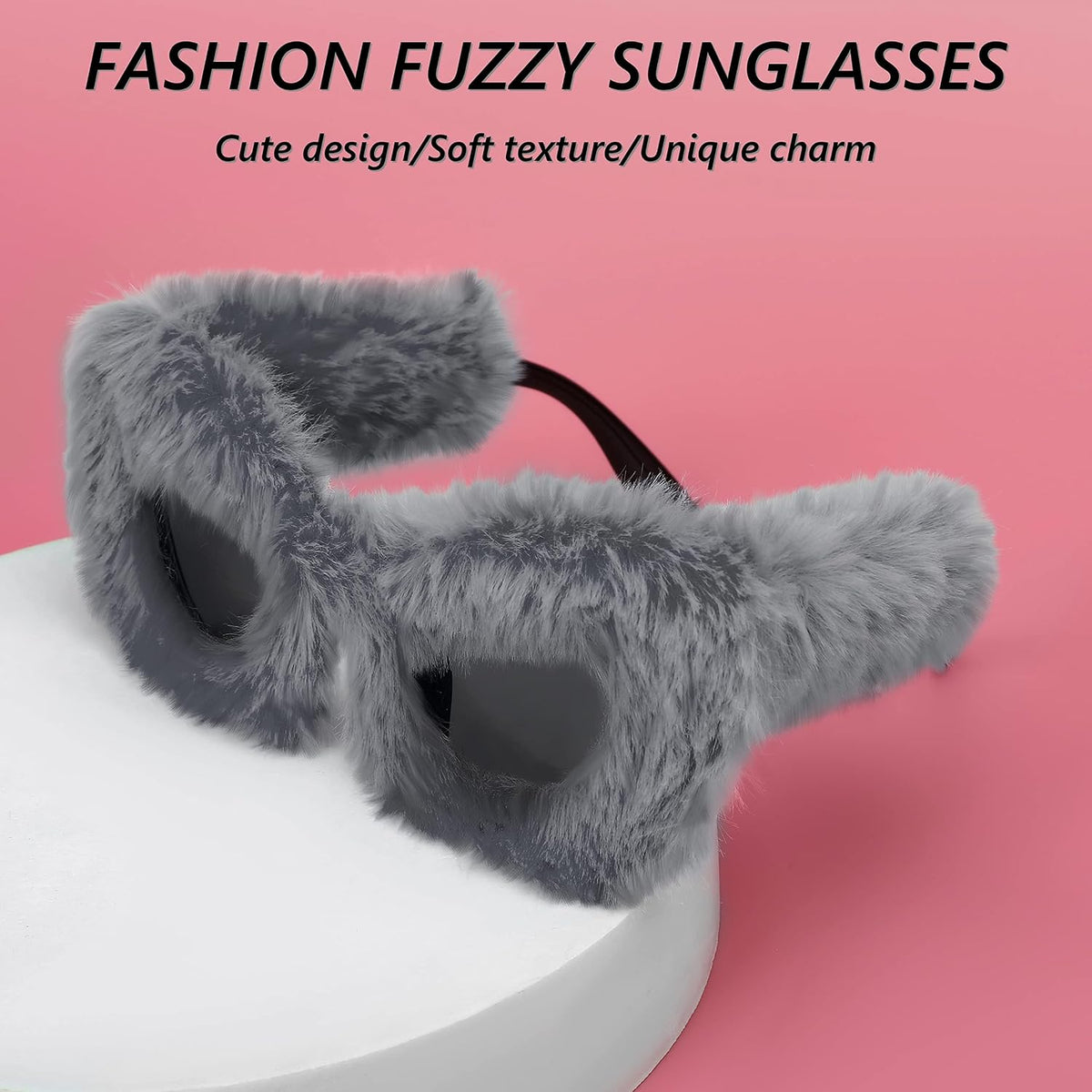 ÉÌƷͼƬ 130 | B09PN9V5N6 | FEISEDY Sunglasses Women Plush Fuzzy Soft Velvet Party Masquerade B2877
