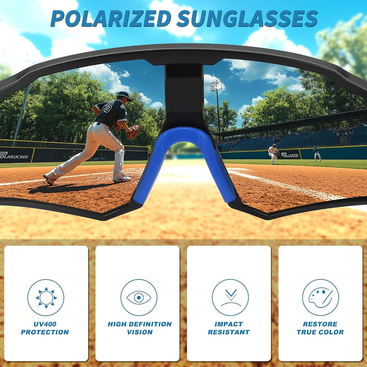 ÉÌƷͼƬ 27 | B0D78XVKSX | FEISEDY Polarized Cycling Glasses Sports Sunglasses, UV400 Protection Baseball Running Glasses for Men Women Youth B0180