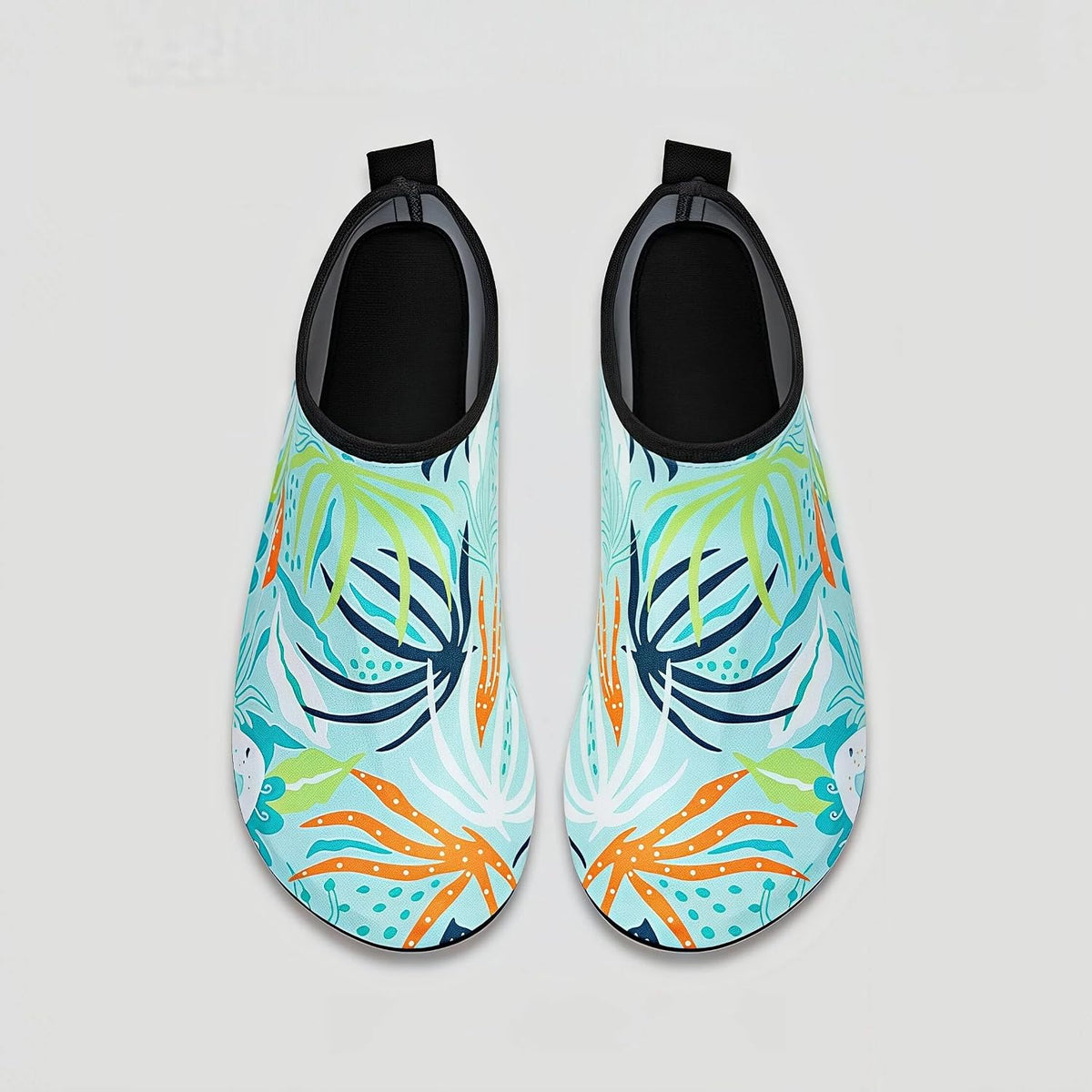 38/39 | B0H2J1KGB7 | Water Shoes for Women Men, Quick Dry Aqua Socks Light Blue Ocean Seaweed, Barefoot Beach Swim Shoes for Pool Yoga Camping
