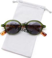 Green Frame + Grey Lens / 2.5 x | B0GYWGXKCG | FEISEDY Reading Glasses for Women Men Retro Oval Reader Sunglasses B1379