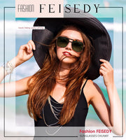 ÉÌƷͼƬ 36 | B0B3XKHTR1 | FEISEDY Retro Square Aviator Sunglasses Women Men 70s Vintage Trendy Plastic Frame Sun Glasses B2835
