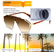 ÉÌƷͼƬ 20 | B0D6G3P982 | FEISEDY Fashion Flat One Piece Oversized Sunglasses Rimless Irregular Stylish Retro Design Shade Women Men B0153