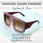 商品图片 11 | B09YHJ846J | FEISEDY Square Diamond Sunglasses for Women Retro Fashion Shiny Rhinestone Sun Glasses B2916