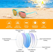 ÉÌƷͼƬ 35 | B0GVSV8P8S | FEISEDY Polarized Aviator Sunglasses for Men Women Trendy Sports TR90 B0378