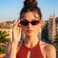 商品图片 16 | B0H6WC71MZ | FEISEDY Retro Oval Polarized Sunglasses for Women Cat Eye TR90 Shades B0460
