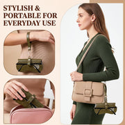 ÉÌƷͼƬ 35 | B0H4QTYMQP | FEISEDY Soft Crocodile Textured Leather Sunglass Bag, Portable Glasses Pouch With Button Clip Wrist Strap B0366