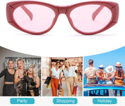 ÉÌƷͼƬ 21 | B0DHWVFXXY | FEISEDY Retro Oval Sunglasses UV400 Protection Retro Y2K Sunglasses B0234