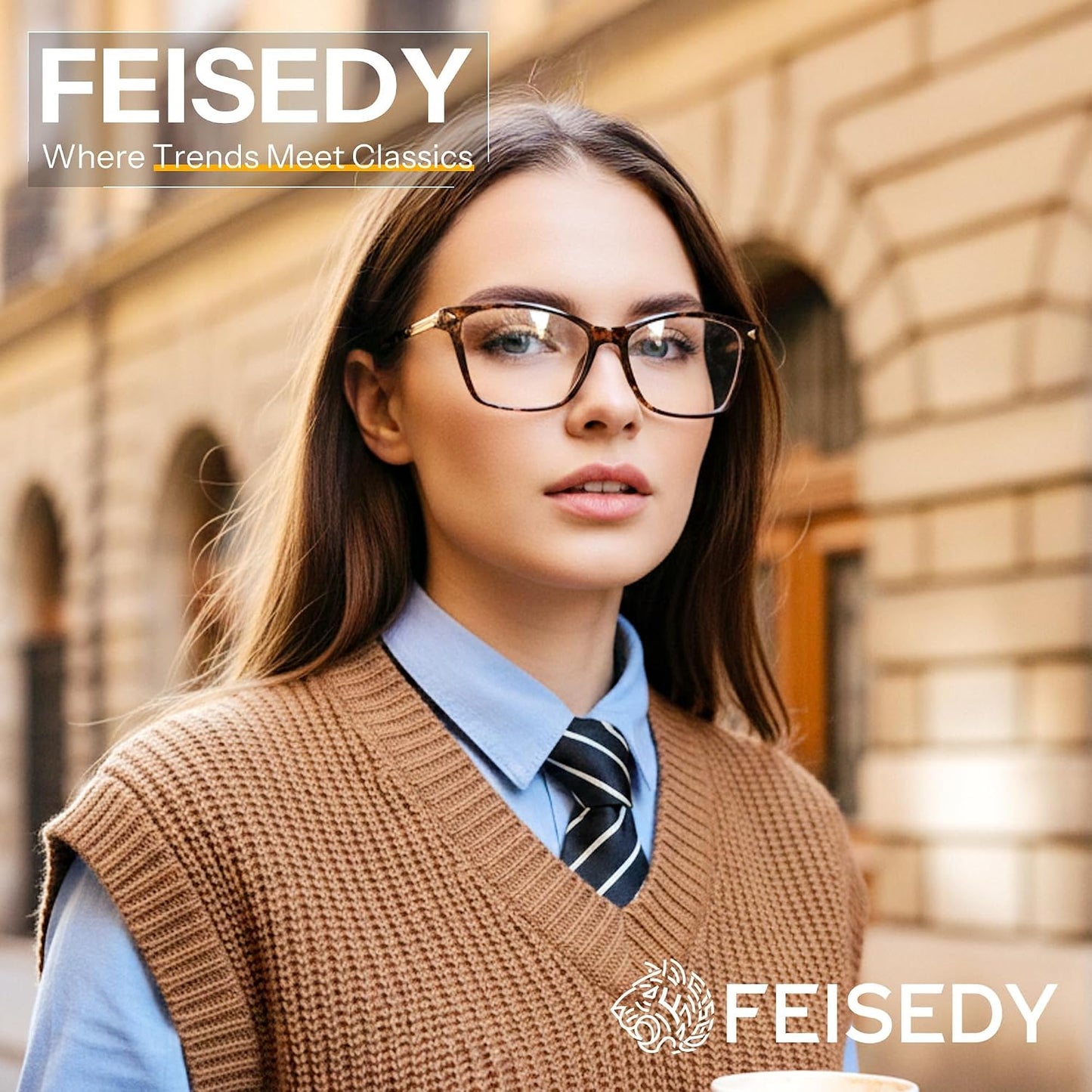 商品图片 30 | B0FZT81LLR | FEISEDY Blue Light Glasses for Women Men TR90 Computer Phone Gaming B0370 | Blue Light Blocking Glasses, Anti Eyestrain and Glare, Soft Comfortable Fit with Spring Hinges