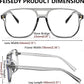 商品图片 82 | B0C6ZZXZ3F | FEISEDY Blue Light Glasses for Women Men Oversized Pilot Lightweight B2866