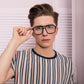商品图片 3 | B0D9NJ18RZ | FEISEDY Retro Aviator Square Blue Light Glasses for Men Women B0209
