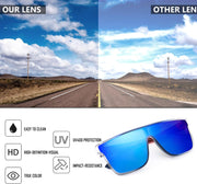 ÉÌƷͼƬ 105 | B0B2836HD6 | FEISEDY Sunglasses for Women Men, Fashion Mirrored Single Lens Shades