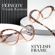 ÉÌƷͼƬ 26 | B0GXZ3356Q | FEISEDY Oversized Cat Eye Blue Light Blocking Glasses for Woman, Retro Cateye Eyeglasses, Stylish Bluelight Glasses B0454