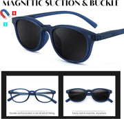 ÉÌƷͼƬ 4 | B0C9DFQSP5 | FEISEDY Fashion Reading Sunglasses Women Men Square Reader Sunglasses UV400 Protection Polarized Lens B2390
