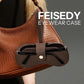 商品图片 13 | B0FMY27LR3 | FEISEDY Sunglass Case, 2Pcs Soft Leather Eyeglass Cases for Women | Slim Portable Glasses Holder, with Button-Closure Wrist Strap for Travel & Outdoor B0308