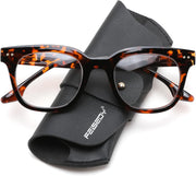 Tortoise / Square / 2.0 x | B0HCTMH4FC | FEISEDY Blue Light Blocking Reading Glasses for Women Men B0401