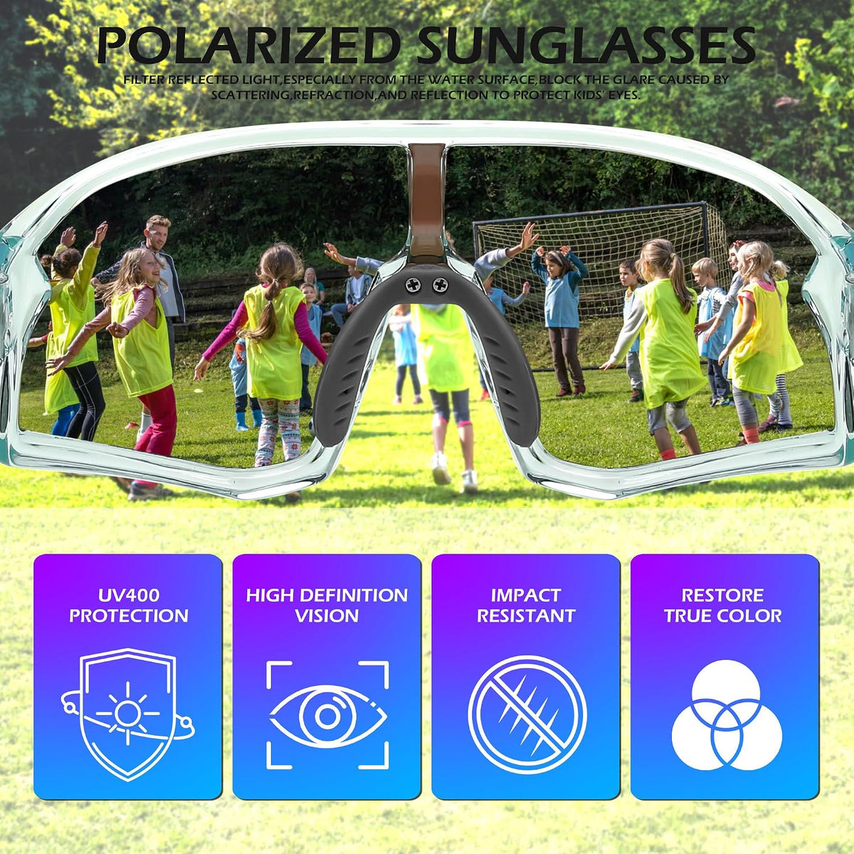ÉÌƷͼƬ 52 | B0D73JNPNN | FEISEDY Kids Sunglasses Polarized Youth Baseball Sunglasses Sports Cycling Glasses for Boys Girls Age 4-8 B0183