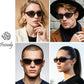 商品图片 4 | B0GLGJQXJW | FEISEDY Y2K Bug Eye Cat Eye Oval Sunglasses for Women Men B0407 | Ultra-lightweight, UV400 protection, Versatile & Chic, Petite faces