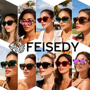 ÉÌƷͼƬ 3 | B0F8N6T6HM | FEISEDY Women's Polarized Cat Eye Sunglasses - UV400 Protection, Trendy Design for Driving & Daily Wear B0299