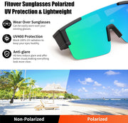 ÉÌƷͼƬ 3 | B0GGMHCCXG | FEISEDY Polarized Fit Over Glasses Sunglasses for Men Women, Sports Wrap Around for Driving Cycling Fishing B0382