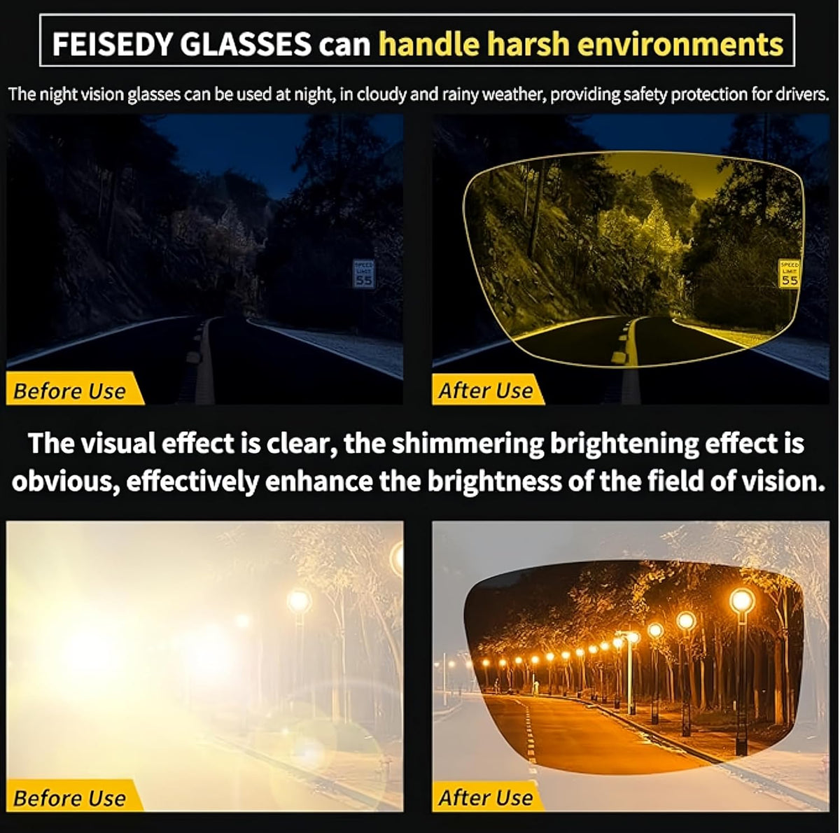 ÉÌƷͼƬ 33 | B089YRDYMP | FEISEDY Polarized Fit Over Glasses Sunglasses Men Women Wrap Around B2593