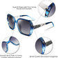 商品图片 4 | B079GT4RXH | FEISEDY Polarized Women Square Sunglasses Sparkling Composite Shiny Frame B2289