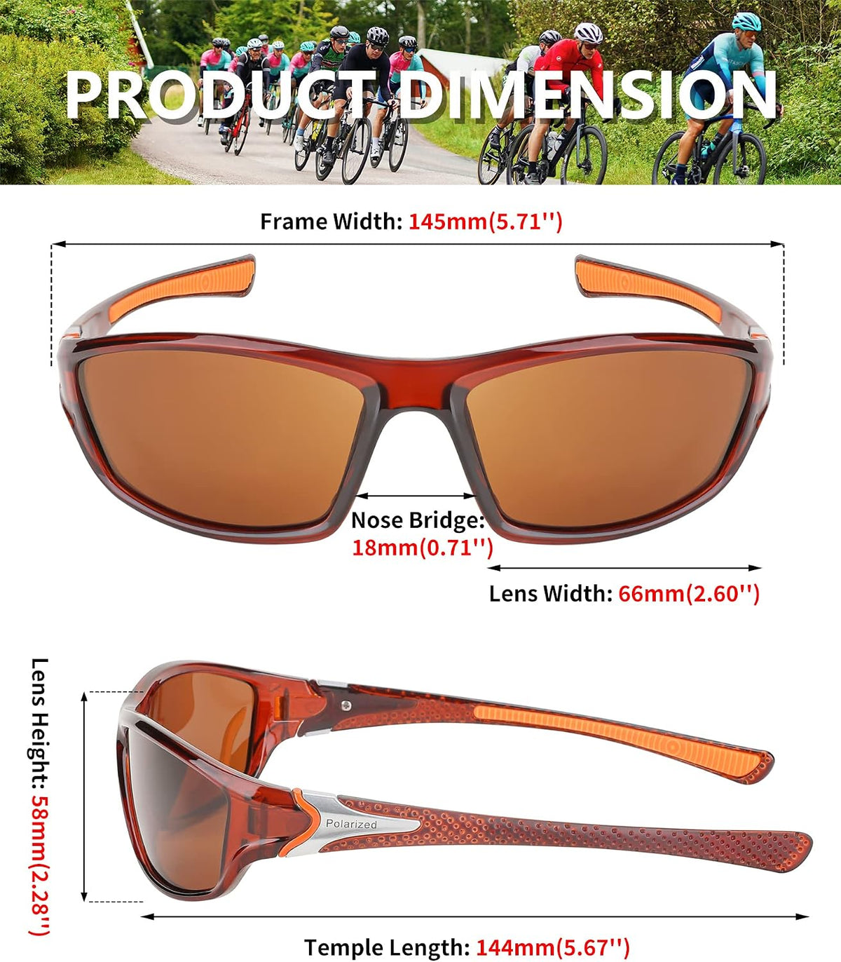 ÉÌƷͼƬ 41 | B09CT4VMCM | FEISEDY Classic Men Polarized Sports Sunglasses Night Driving Yellow Lenses Cycling Fishing Driving Glasses B2674