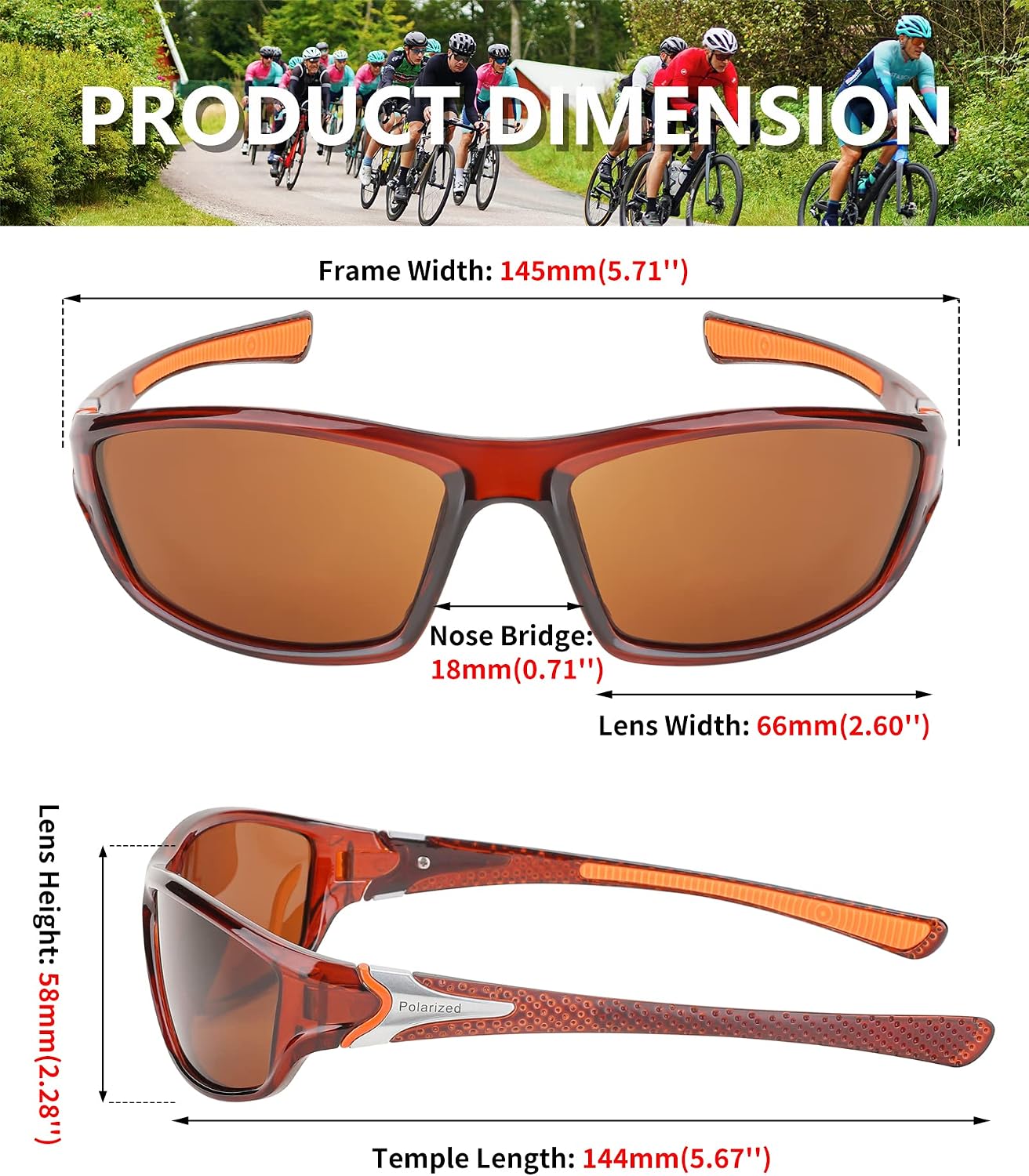 商品图片 41 | B09CT4VMCM | FEISEDY Classic Men Polarized Sports Sunglasses Night Driving Yellow Lenses Cycling Fishing Driving Glasses B2674