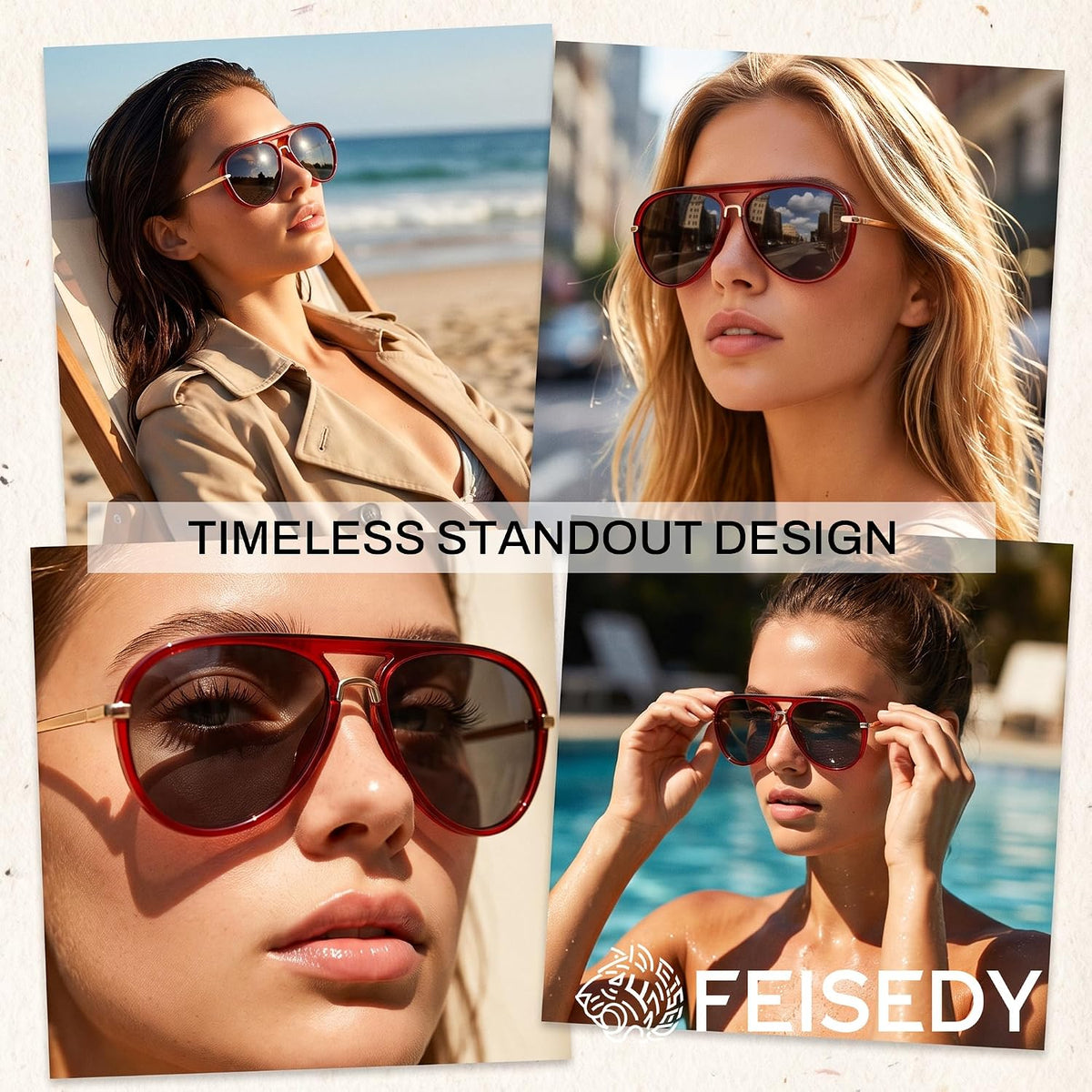 ÉÌƷͼƬ 30 | B0GYVVZBQM | FEISEDY Classic Aviator Sunglasses UV400 Protection for Women Men B0461