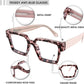 商品图片 25 | B0CDBH37B5 | FEISEDY Oversized Blue Light Glasses for Women Men TR90 Retro Square Anti Eyestrain Glasses Rectangle Fashion Frame B0037