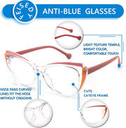 ÉÌƷͼƬ 19 | B0CGNLZQFZ | FEISEDY Women Cateye Blue Light Blocking Glasses Fake Nerd Clear Computer Eyewear TR Fashion Frame B0040