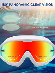 商品图片 17 | B0BWF3RZK7 | FEISEDY Swim Goggles No Leaking Anti-Fog Pool Goggles Swimming Goggles Adult Men Women Youth, 180° Clear Vision UV400 B2389