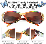 ÉÌƷͼƬ 32 | B0CNRQ7WVZ | FEISEDY Y2K Women Polarized Sunglasses Butterfly Wrap Around UV400 Shades