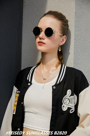 ÉÌƷͼƬ 10 | B0CHLX78KB | FEISEDY Retro Steampunk Sunglasses for Men Women, Round Metal Frame Gothic Vintage Style B2820