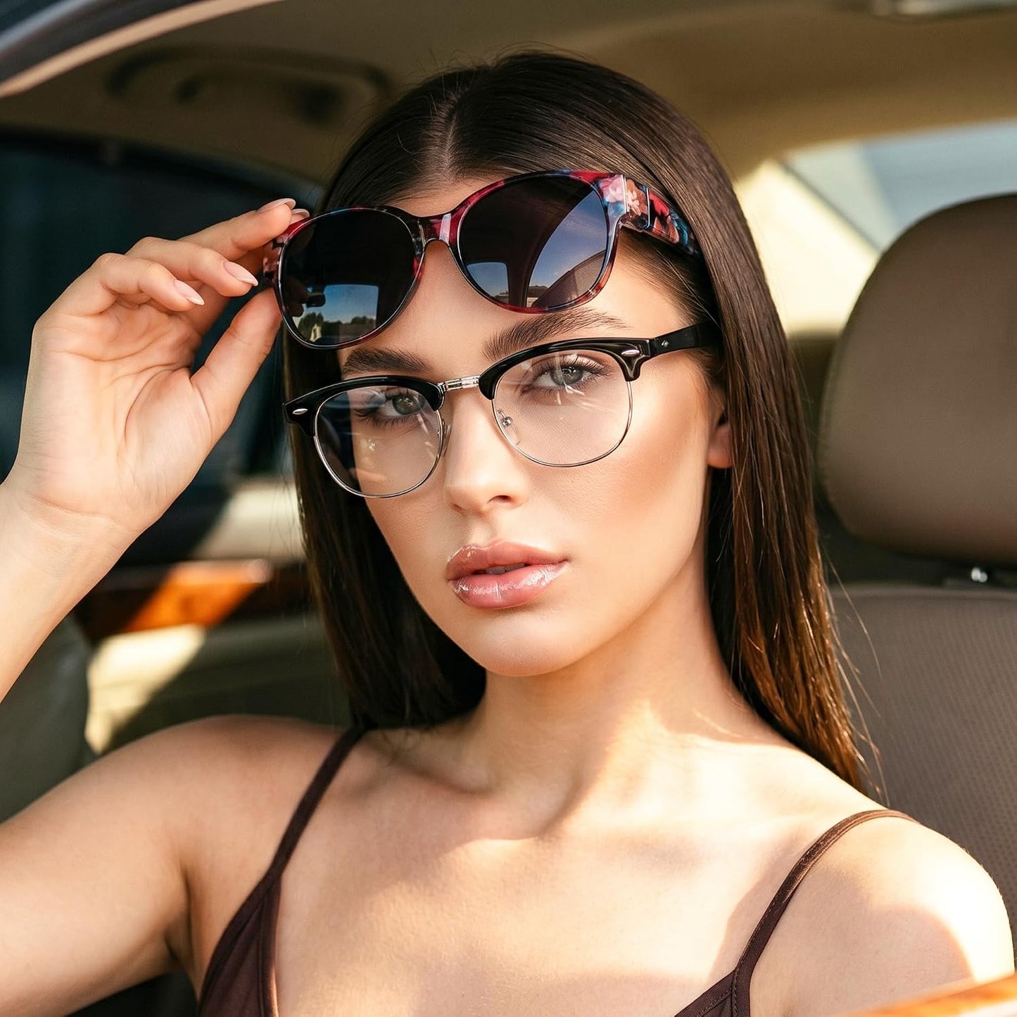 商品图片 49 | B0FRRT5Z37 | FEISEDY Fit Over Glasses Polarized Sunglasses, UV400 Protection for Driving & Outdoor Activities B0328