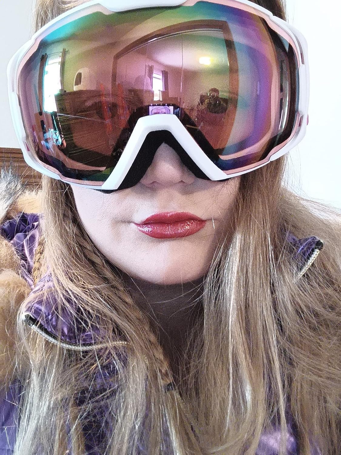 商品图片 59 | B0GHRB6WCQ | FEISEDY Ski Goggles, OTG Snow Sport Goggles for Adult Youth, Anti-Fog UV400 Protection Bendable Dual-Lenses B2961