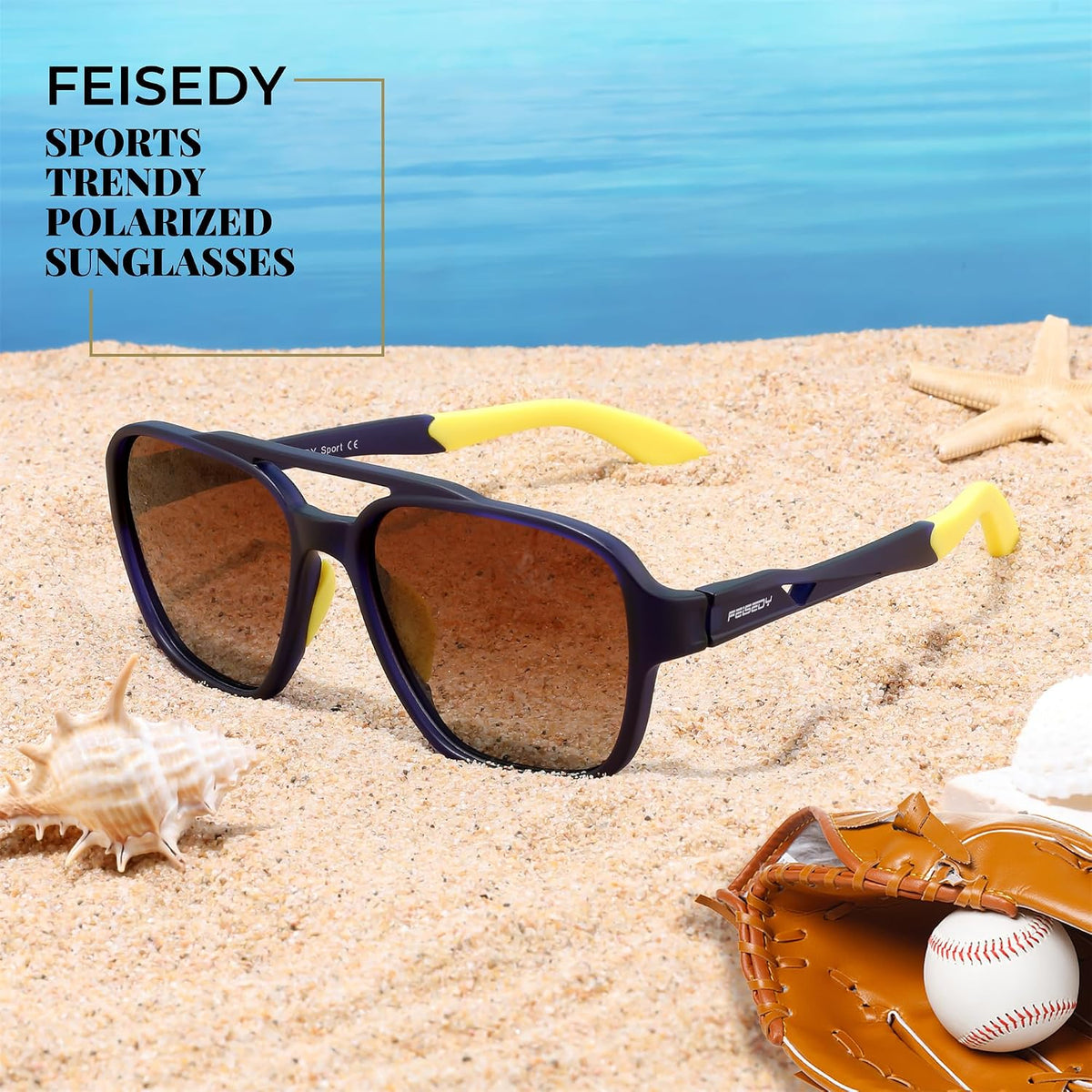 ÉÌƷͼƬ 34 | B0DSVK9L2R | FEISEDY Retro Aviator Polarized Sunglasses Women Men Outdoors B0260