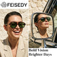商品图片 29 | B0H1WK6BZT | FEISEDY Retro Aviator Polarized Sunglasses Men Women Trendy Square B0433