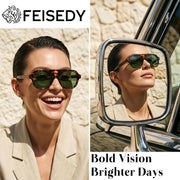 ÉÌƷͼƬ 29 | B0H1WK6BZT | FEISEDY Retro Aviator Polarized Sunglasses Men Women Trendy Square B0433