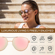 ÉÌƷͼƬ 12 | B0H4QPVJY6 | FEISEDY Retro Aviator Sunglasses for Women Men UV400 Shades B0409
