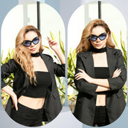 ÉÌƷͼƬ 4 | B0BYX6JXMW | FEISEDY Bug Eye Y2K Oversized Sunglasses Women Men Oval Frame B2391
