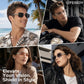 商品图片 4 | B0GX6FSM23 | FEISEDY Retro Rimless Rectangle Y2K Tinted Sunglasses for Women Men B0423
