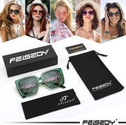 ÉÌƷͼƬ 27 | B08HVPGJW5 | FEISEDY Sunglasses Womens Trendy, Oversized Square Shades, Pearl Inlay Cat Eye Frame UV400 Protection B2625