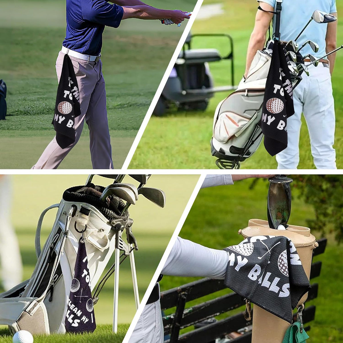 商品图片 6 | B0FDWLNVCB | Golf Towel Microfiber with Clip, Funny Cleaning Cloth for Golf Balls & Clubs, Gift for Men, Golfers, Dad