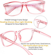 ÉÌƷͼƬ 14 | B07Z19XLDT | FEISEDY Vintage Reading Blue Light Blocking Glasses Women Men Reader Spring Hinge Glasses B2519