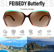 ÉÌƷͼƬ 18 | B0H8N71P98 | FEISEDY Fashion Polarized Sunglasses for Women Butterfly UV400 B0424