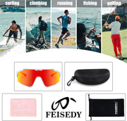 ÉÌƷͼƬ 16 | B0CTQ1VCY3 | FEISEDY Polarized Sports Sunglasses for Men Women, Baseball Cycling Fishing Sunglasses UV400 Protection B0134