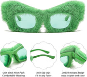 ÉÌƷͼƬ 31 | B09PN9V5N6 | FEISEDY Sunglasses Women Plush Fuzzy Soft Velvet Party Masquerade B2877