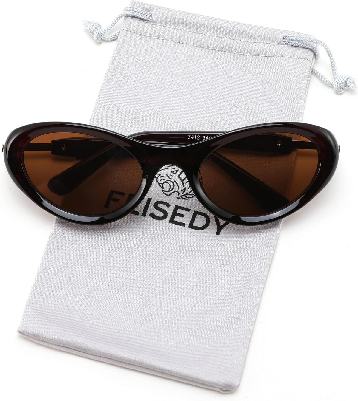 Red Brown Frame + Tea Lens / 52 Millimeters | B0GX9FQM3B | FEISEDY Cat eye Sunglasses for Women and Men UV400 Protection, Retro Trendy Classic Sunnies B0436