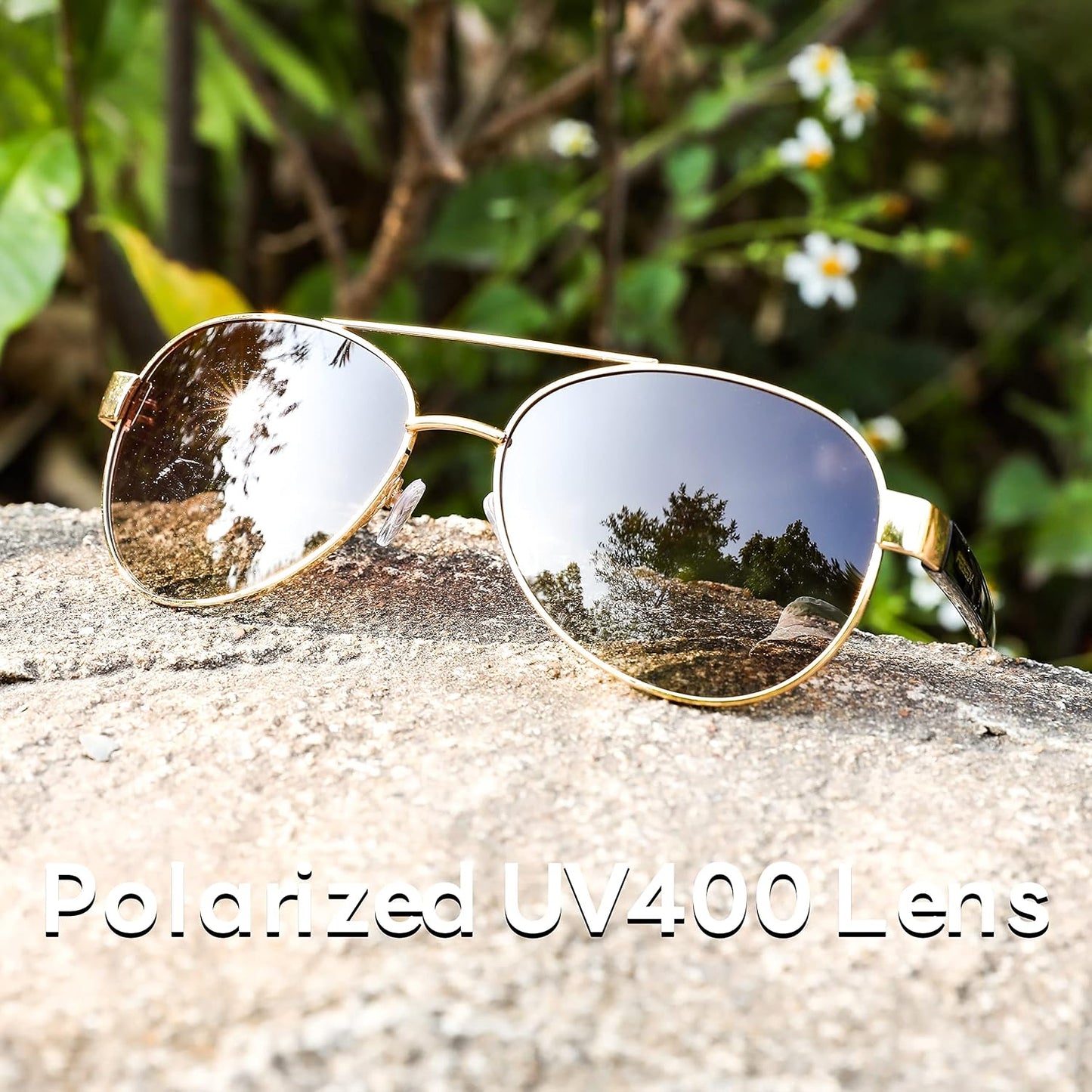商品图片 27 | B0BXXC6Y74 | FEISEDY Classic Aviator Sunglasses for Women Pilot Polarized Sunglasses Men UV400 Protection for Driving Fishing Golf B4109